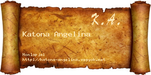 Katona Angelina névjegykártya